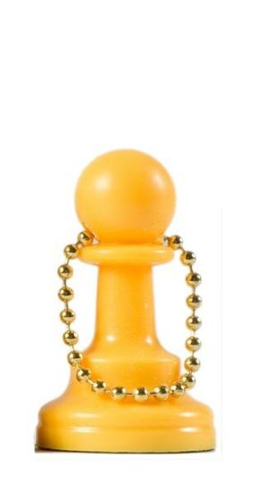 Sleutelhanger pion geel